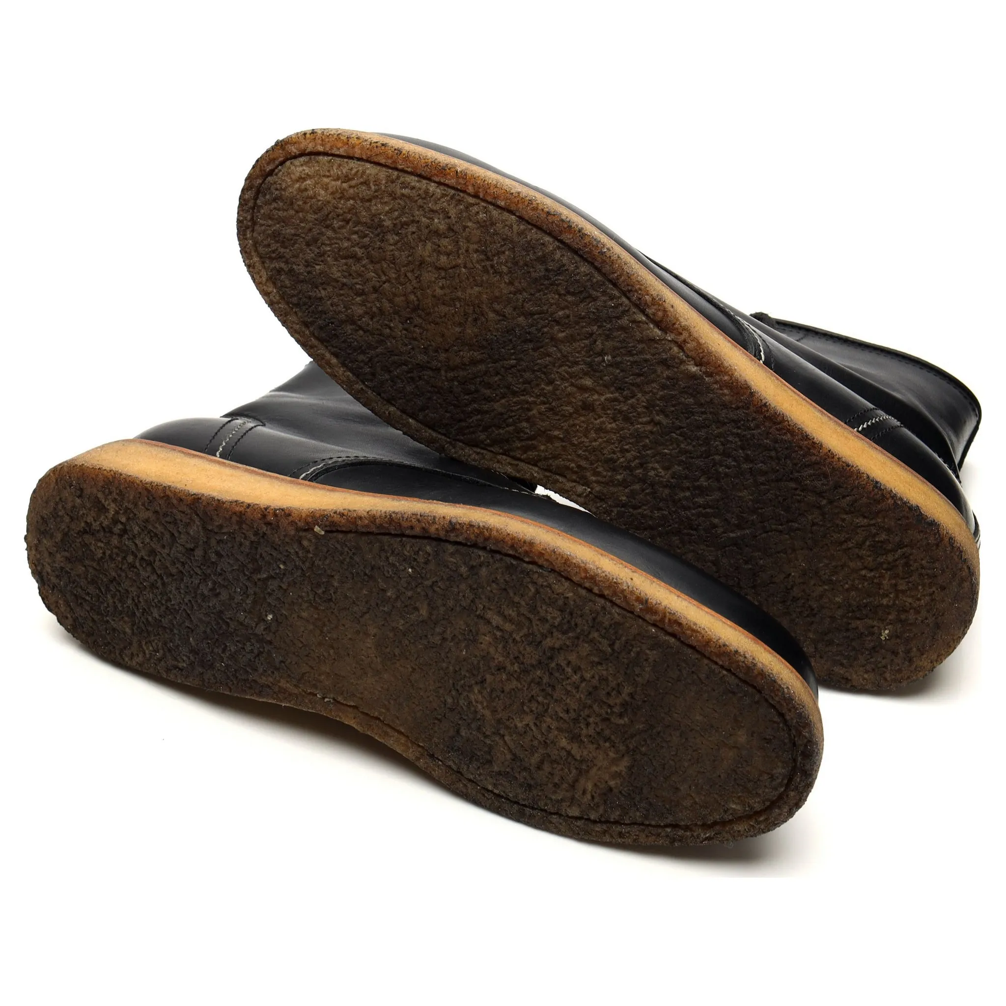 'Pastissee' Black Leather Moc Toe Boot UK 10 EU 44