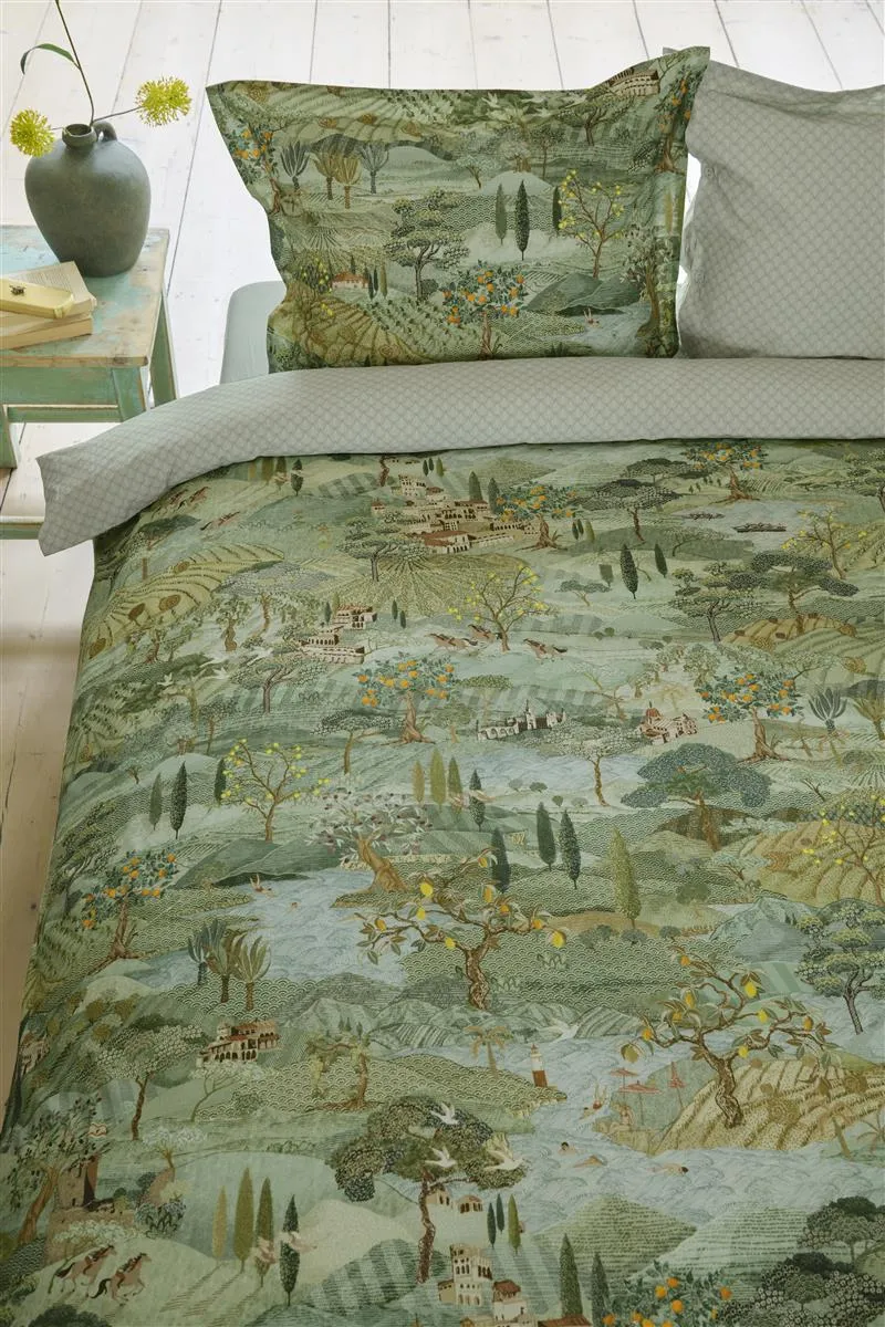 Pip Studio Toscana Green Cotton Quilt Cover Set