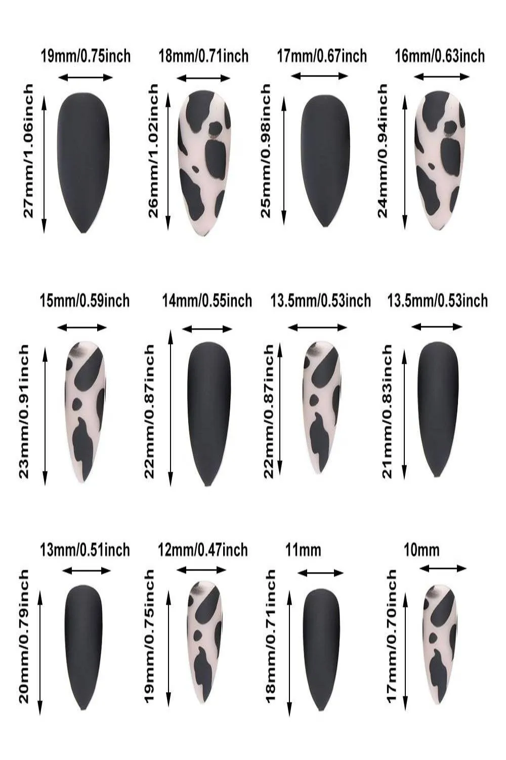 Press On Nails Matte Glossy Neon String Art Coffin Nail Kit