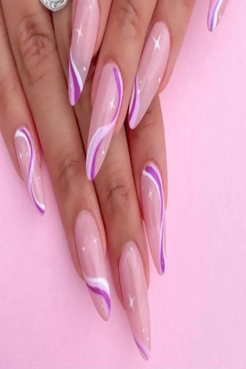 Press On Nails Neon Glossy French Tip Matte Coffin Manicure Nail Kit