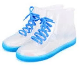 Rain boots, women with short boots, the transparent waterproof boots, ms antiskid rubber boots