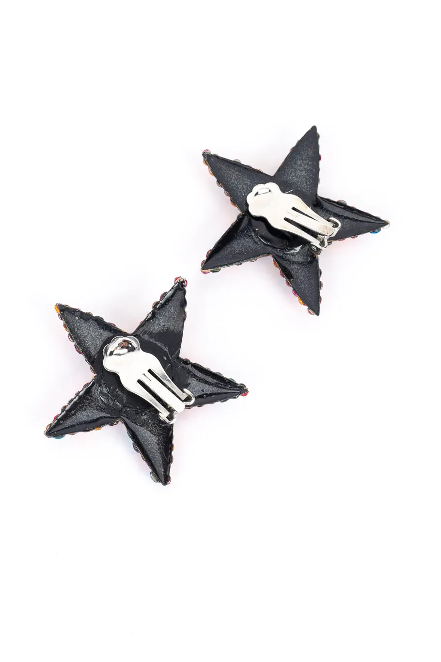 Rainbow Rhinestone Star Earrings