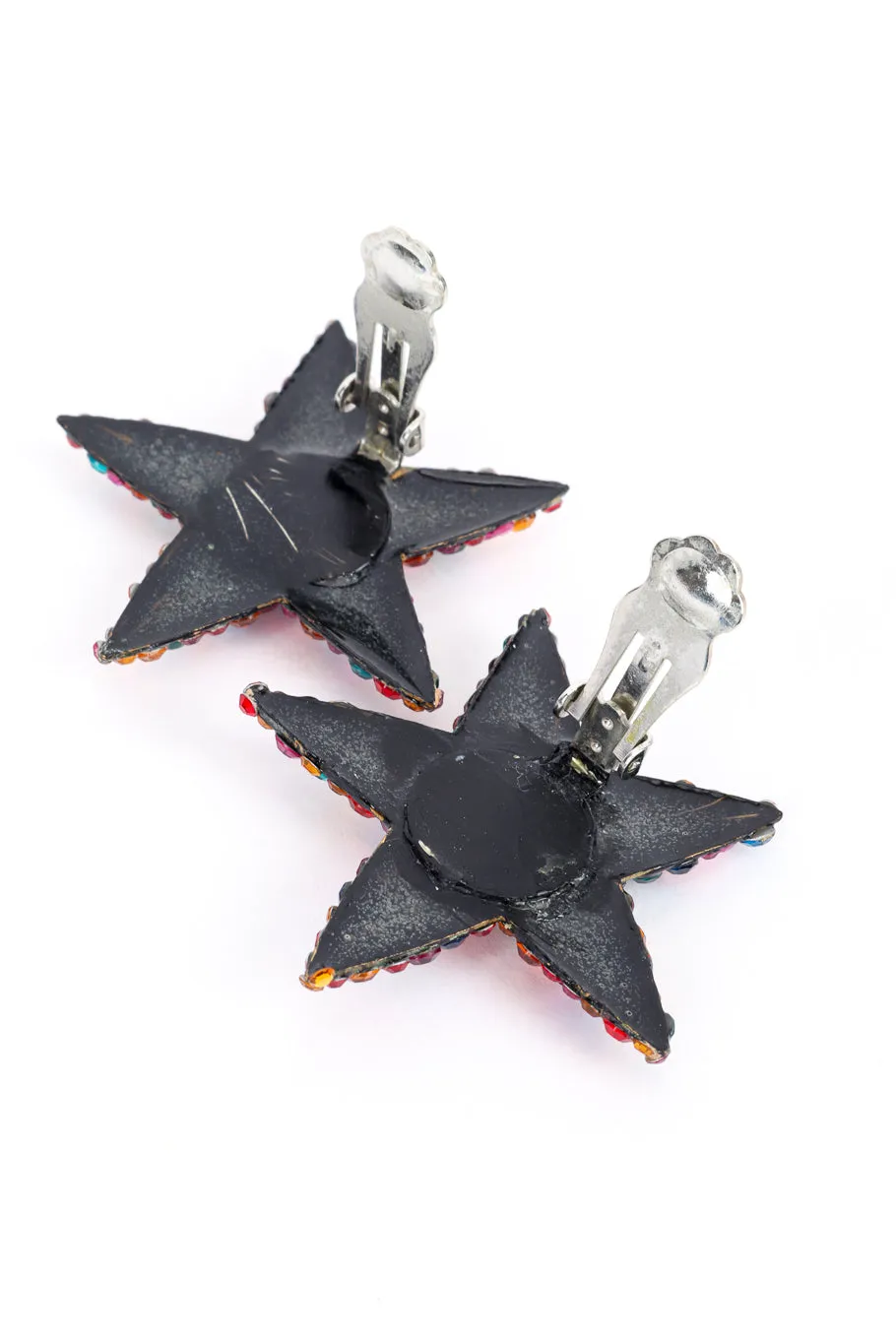 Rainbow Rhinestone Star Earrings
