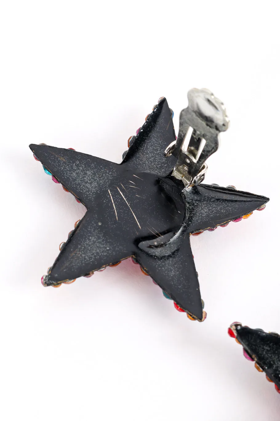 Rainbow Rhinestone Star Earrings