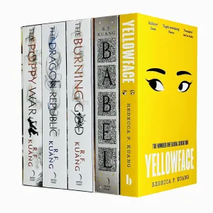 R.F. Kuang Collection 5 Books Set (The Poppy War, The Dragon Republic, The Burning God, Babel & Yellowface)