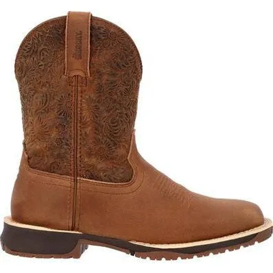Rocky Women's Rosemary 9" Square Toe WP Western Boot -Cinnamon- RKW0413