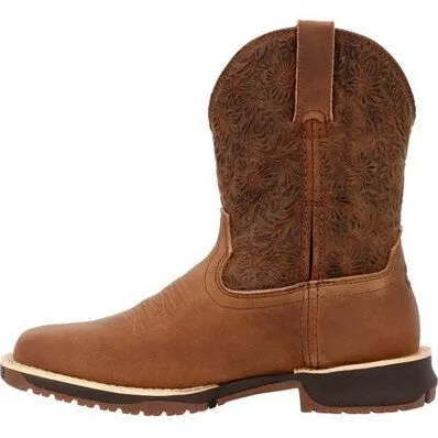 Rocky Women's Rosemary 9" Square Toe WP Western Boot -Cinnamon- RKW0413