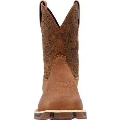 Rocky Women's Rosemary 9" Square Toe WP Western Boot -Cinnamon- RKW0413