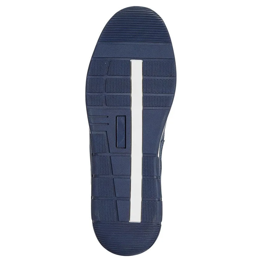 Route 21 Men's Twin Gusset Casual Slip On Shoe Navy