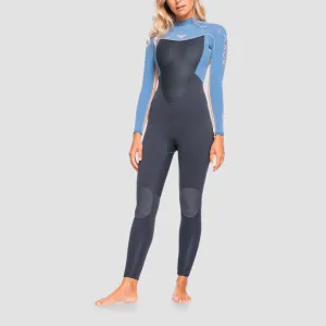 Roxy Prologue 4/3mm GBS Back Zip Wetsuit Cloud Black/Powdered Grey/Sunglow - Womens