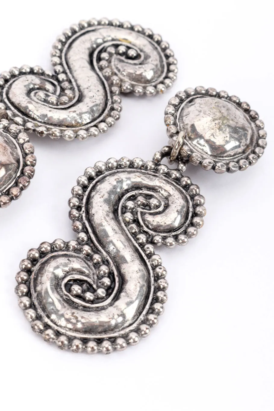 S Scroll Drop Earrings