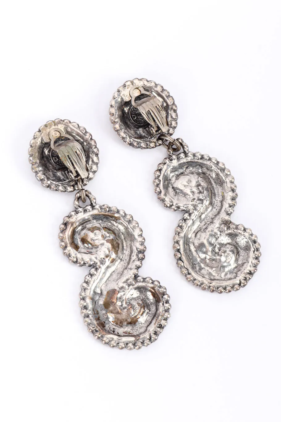 S Scroll Drop Earrings