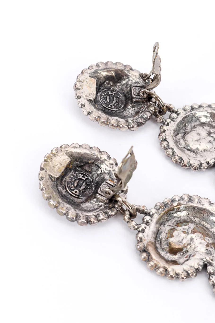 S Scroll Drop Earrings