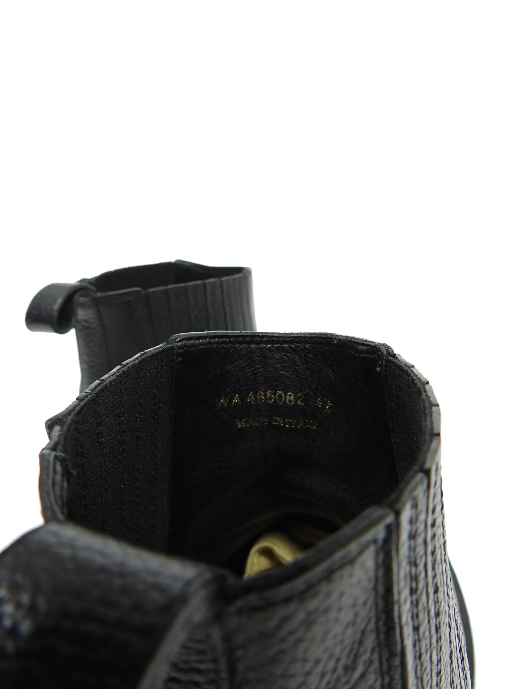 Saint Laurent Black Leather Chelsea Boot Size 42