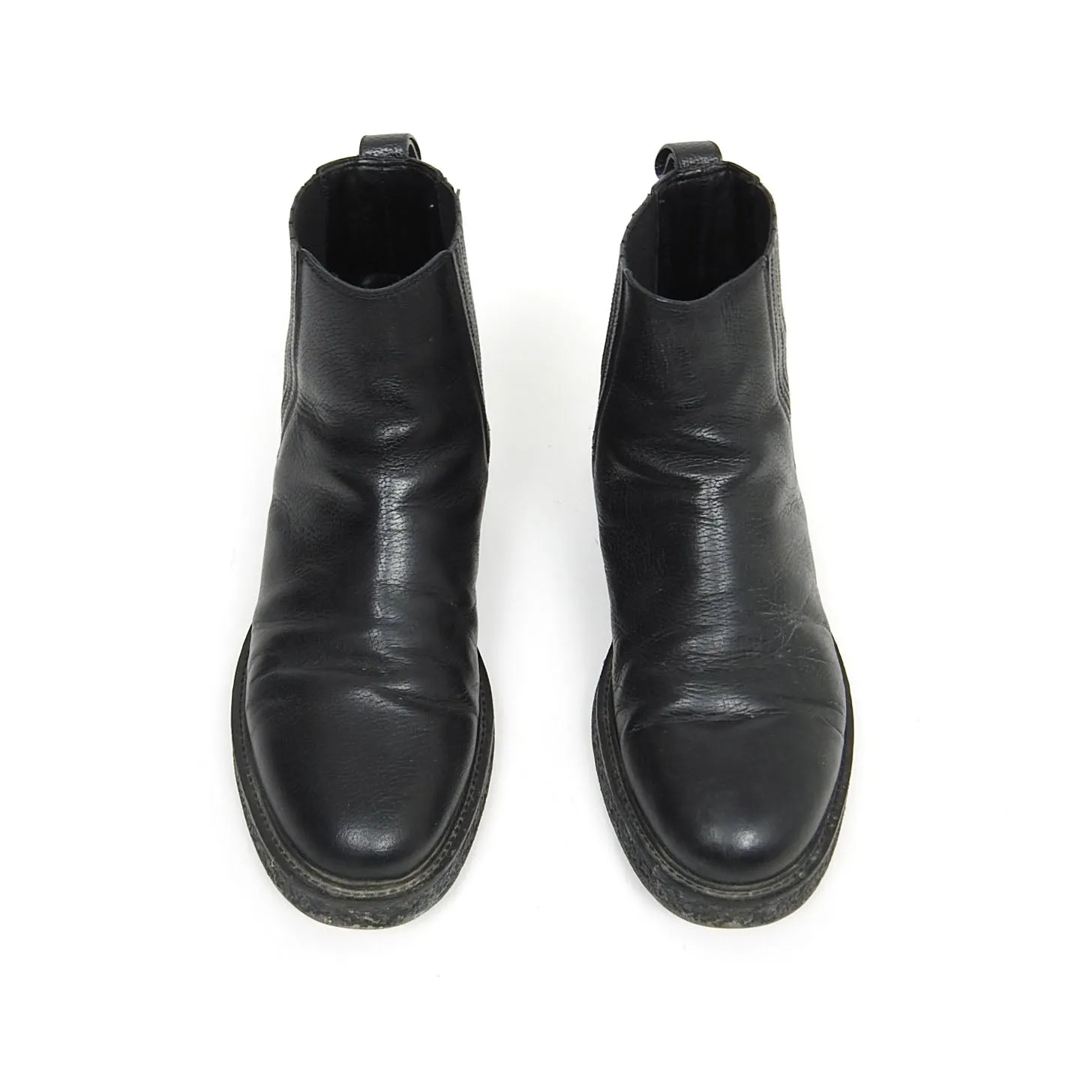 Saint Laurent Black Leather Chelsea Boot Size 42