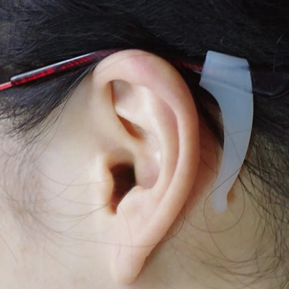Silicone Temple Tips for Eyeglasses - Anti-Slip Ear Hook Grip