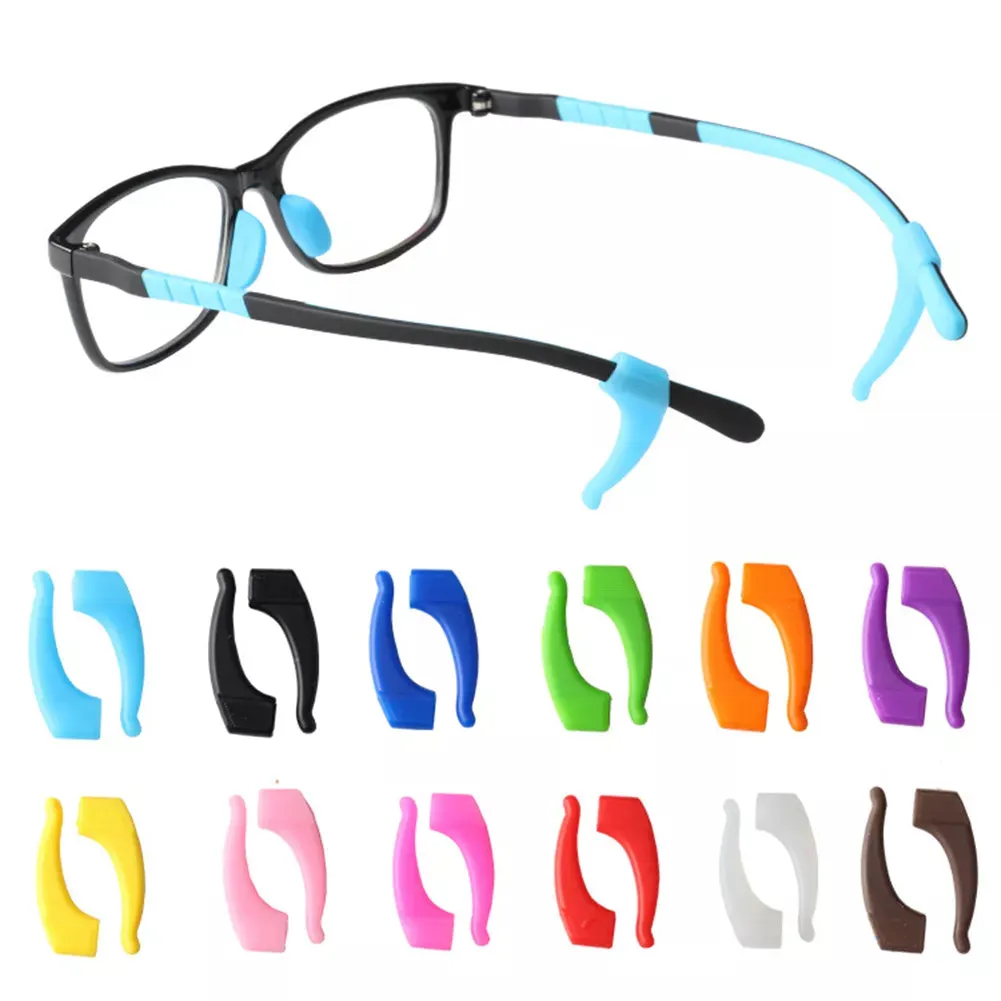 Silicone Temple Tips for Eyeglasses - Anti-Slip Ear Hook Grip