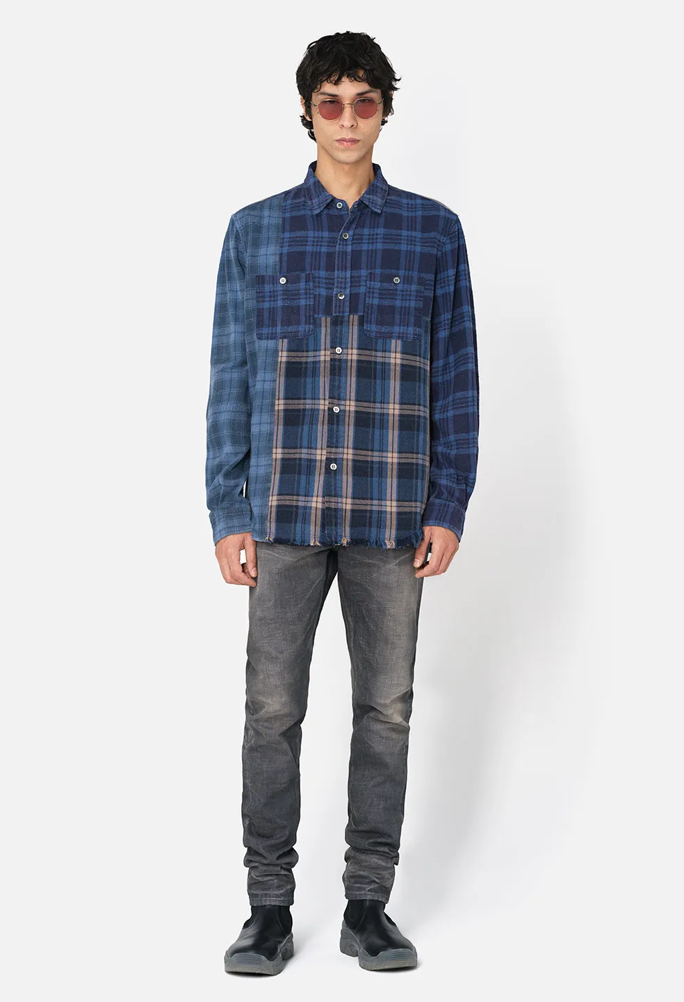 Silverado Paneled Plaid / Blue X Black