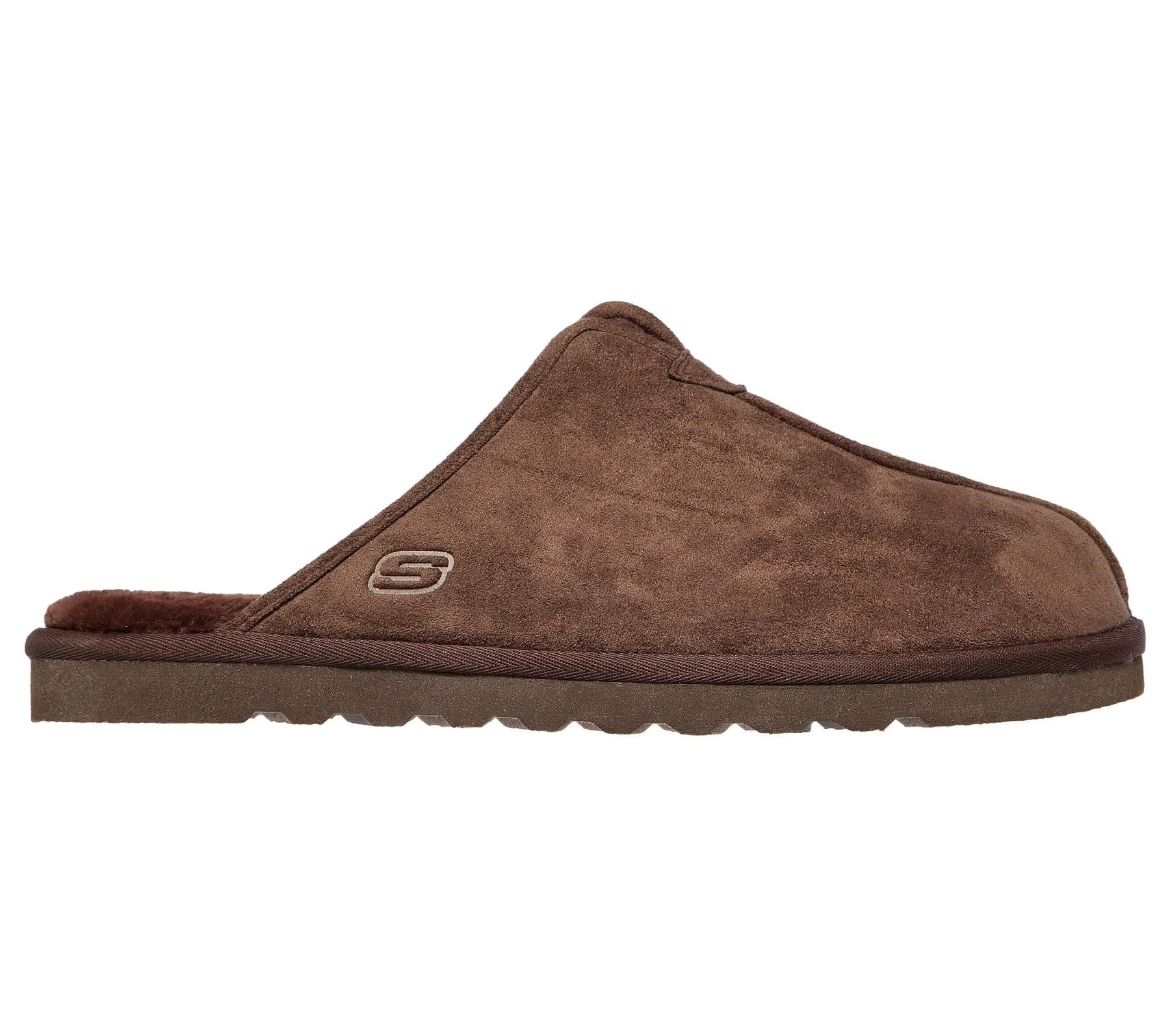 SKECHERS Men's Renten-Palco Slip-on Backless Casual Comfort Slippers in Chocolate Size UK6 to UK13
