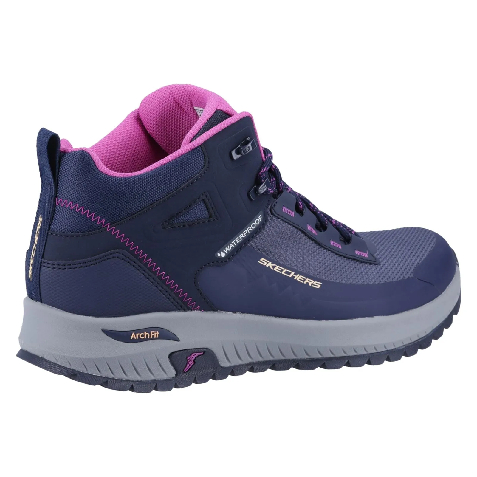Skechers Women Boots - Arch Fit Discover Elevation Gain Ankle in Navy/Purple, 3-8 - GAR180086