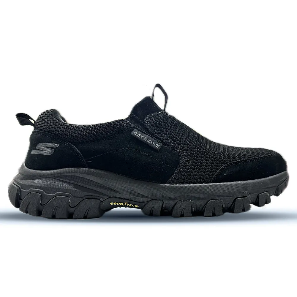 Sketcher DLux Flex Groove Trail Goodyear Sole "All Black"