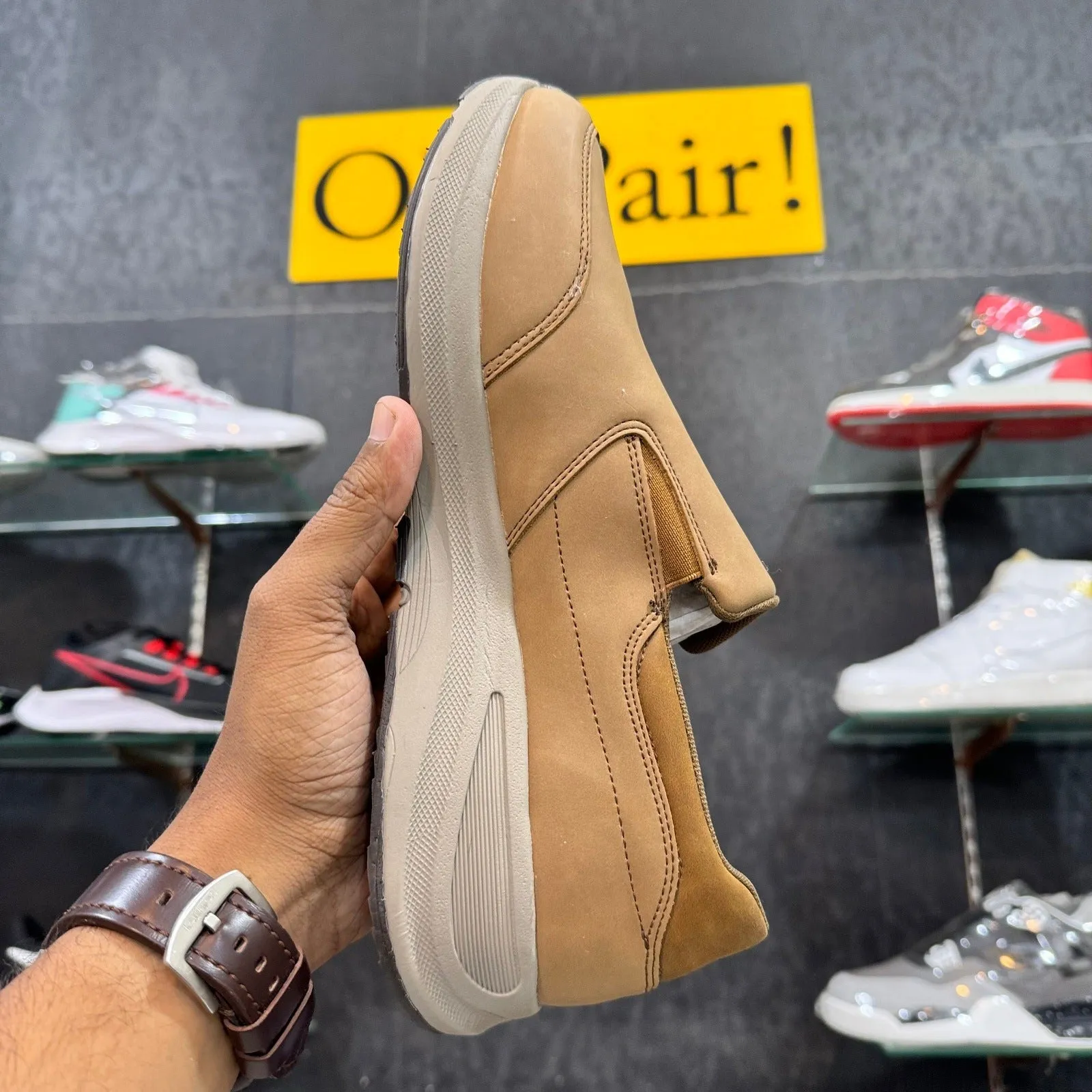 Sketcher Leather Ultra Go-Goodyear Sole "Khaki "
