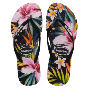 Slim Floral Palm Thongs