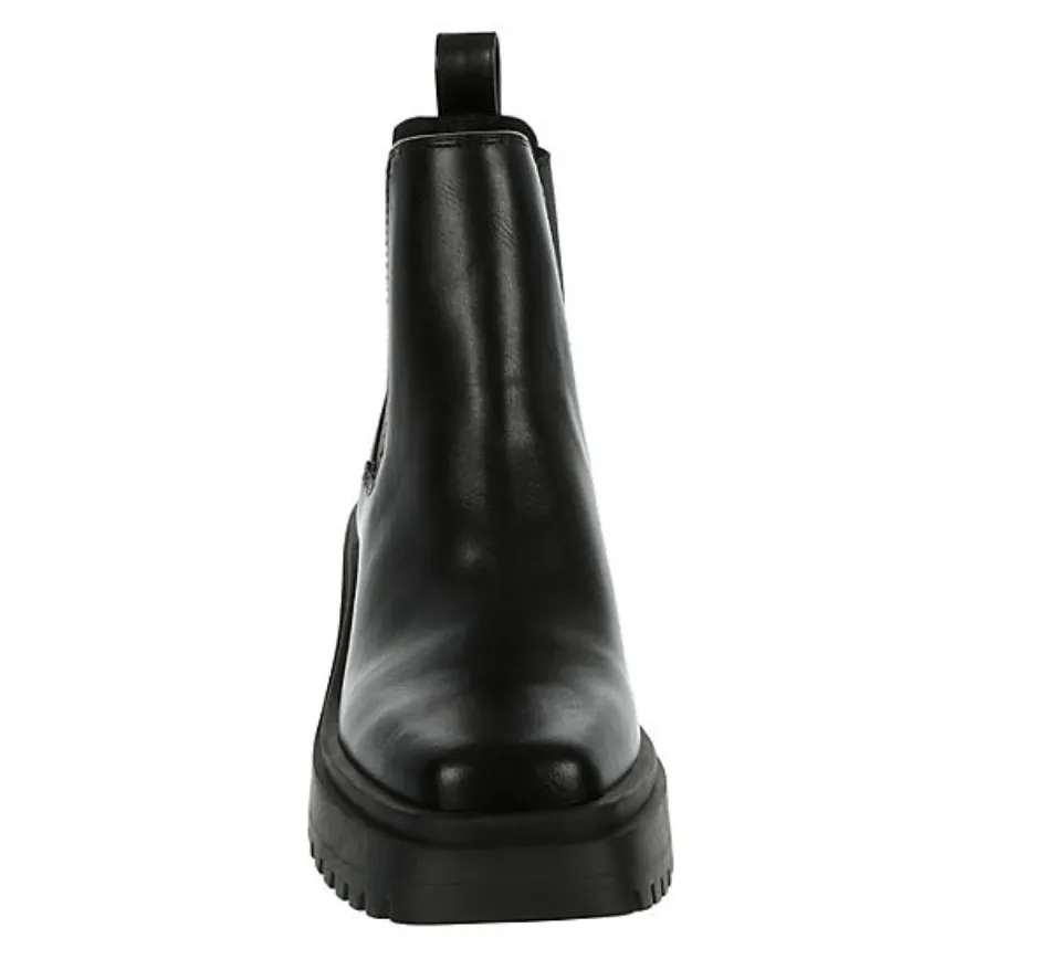 Square Toe Chunky Ankle Boot