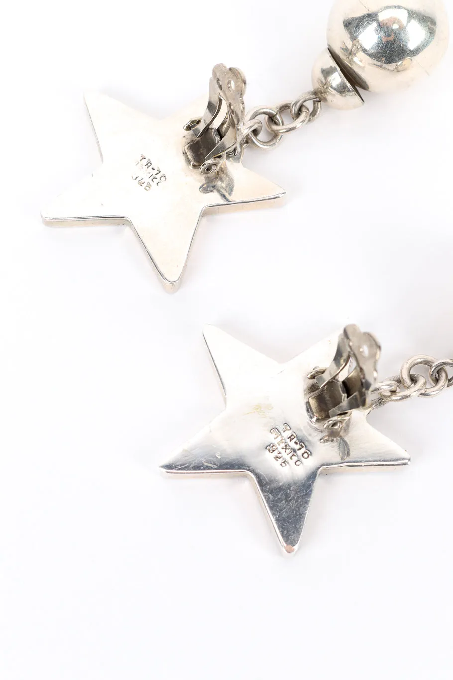 Sterling Star Bauble Earrings
