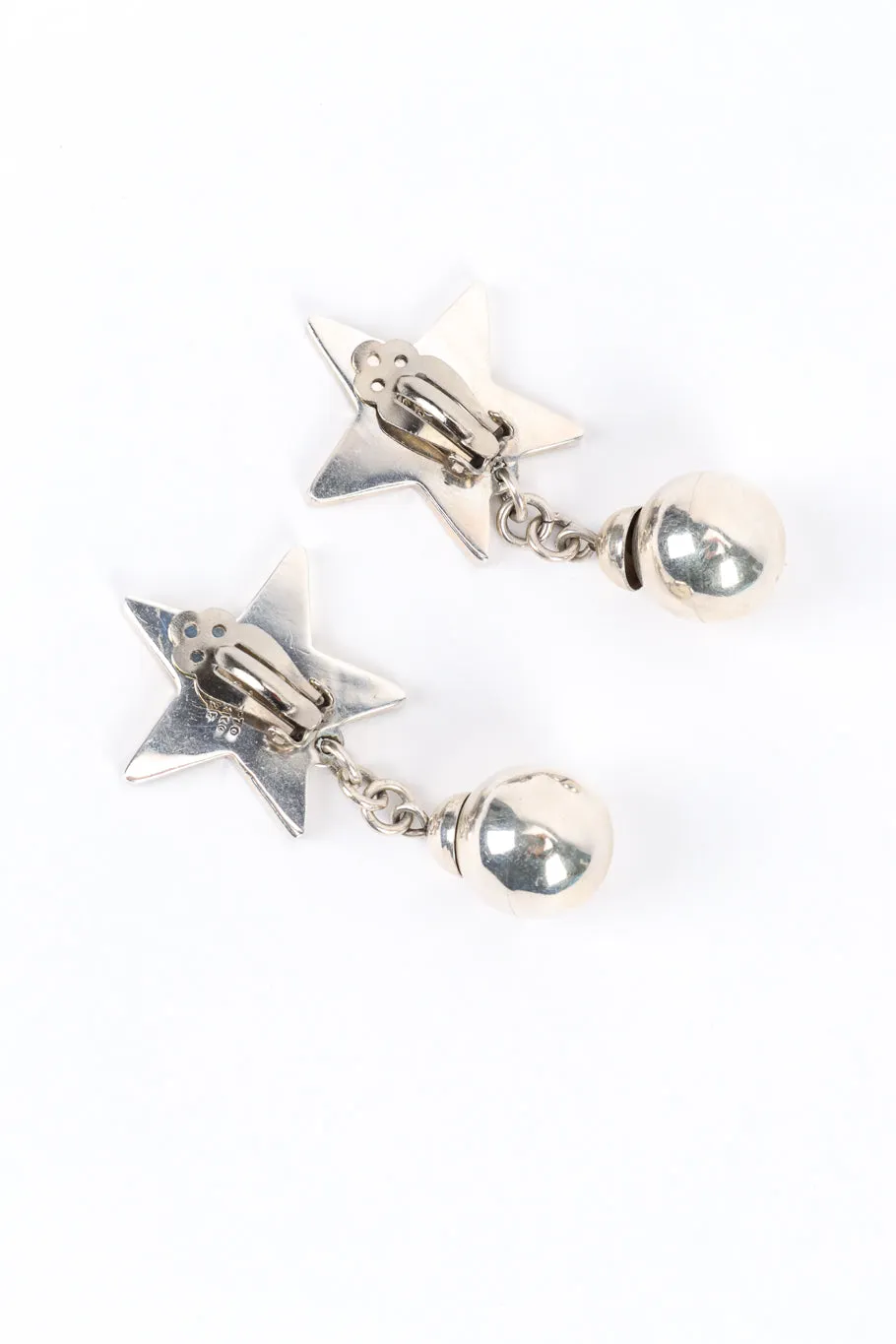 Sterling Star Bauble Earrings