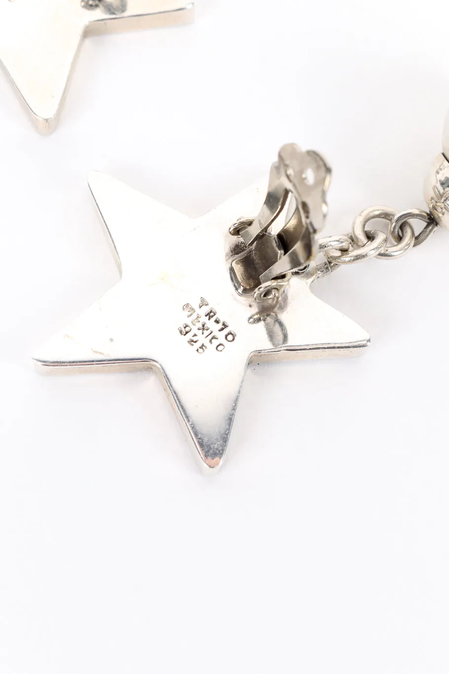 Sterling Star Bauble Earrings