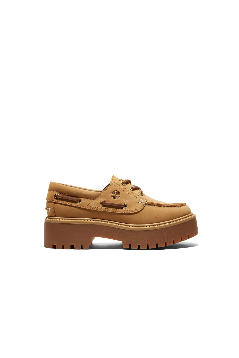 Stone Street 3-Eye Lug Boat Shoe Wheat