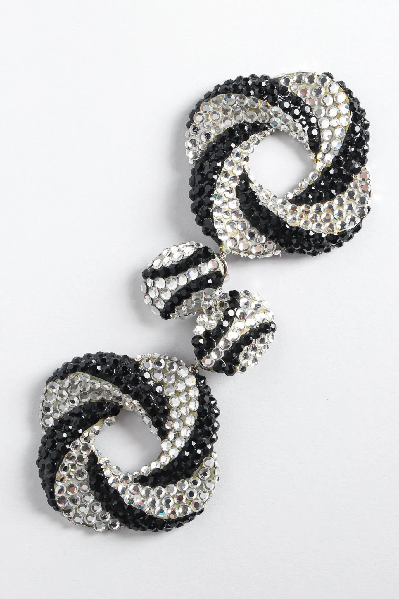 Swirl Knot Rhinestone Earrings