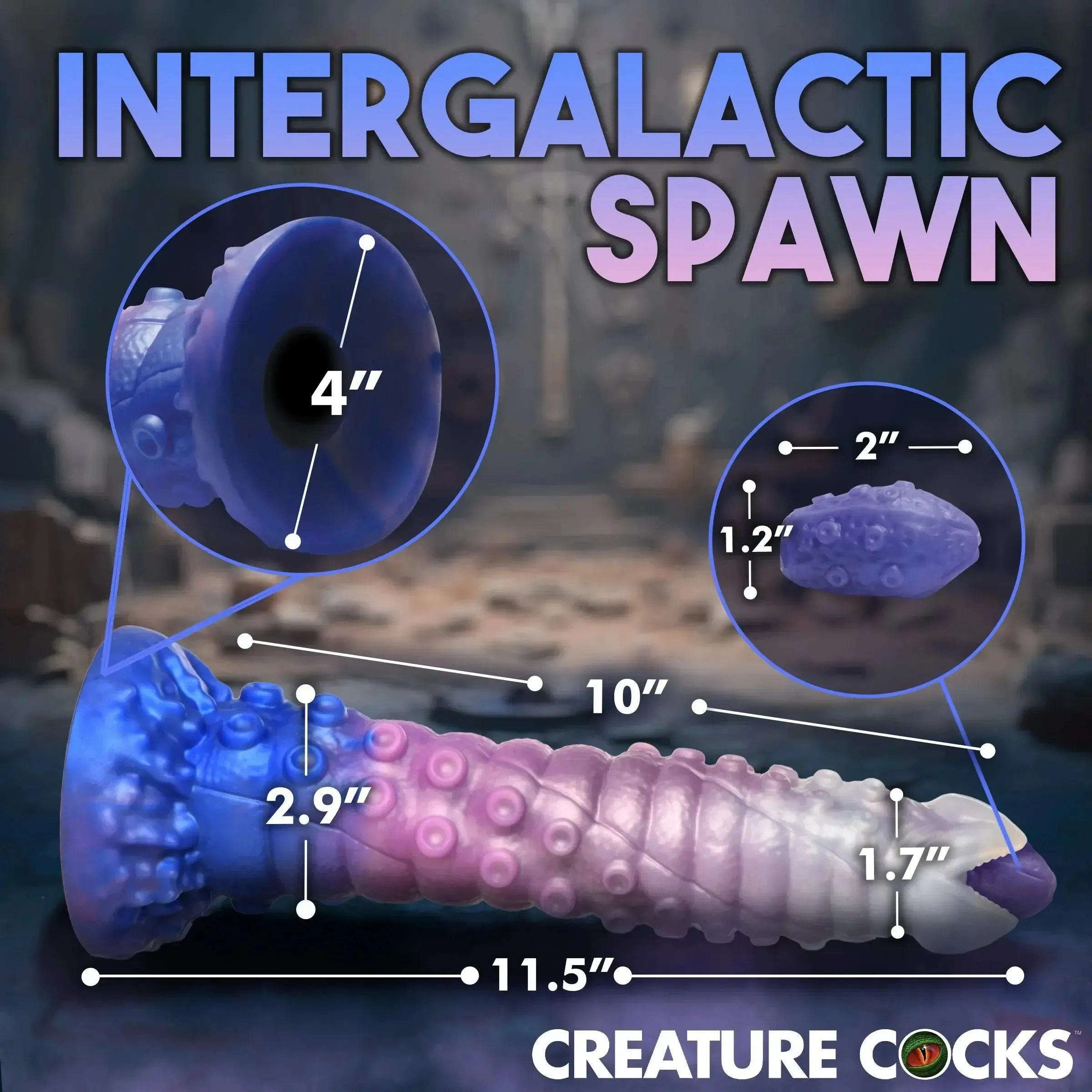 Tenta-Queen Ovipositor Silicone Fantasy Role Play Dildo With Eggs
