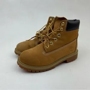 Timberland 6 Inch Premium Junior 'Wheat' Waterproof Boot - Size 4.5Y / 6W