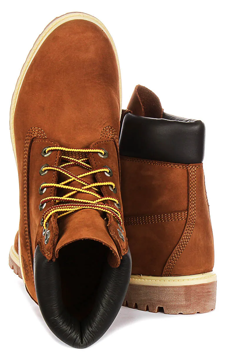 Timberland 72066 6 Inch Waterproof Boots In Rust  For Men
