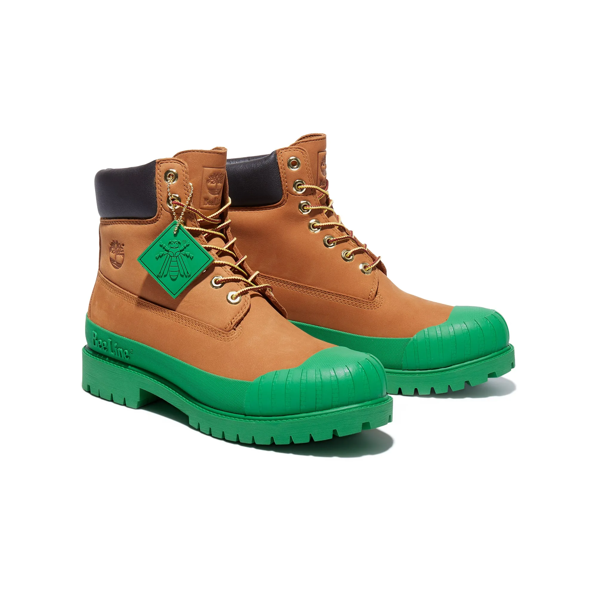 Timberland Mens 6" Premium Rubbertoe WP Wheat Boots