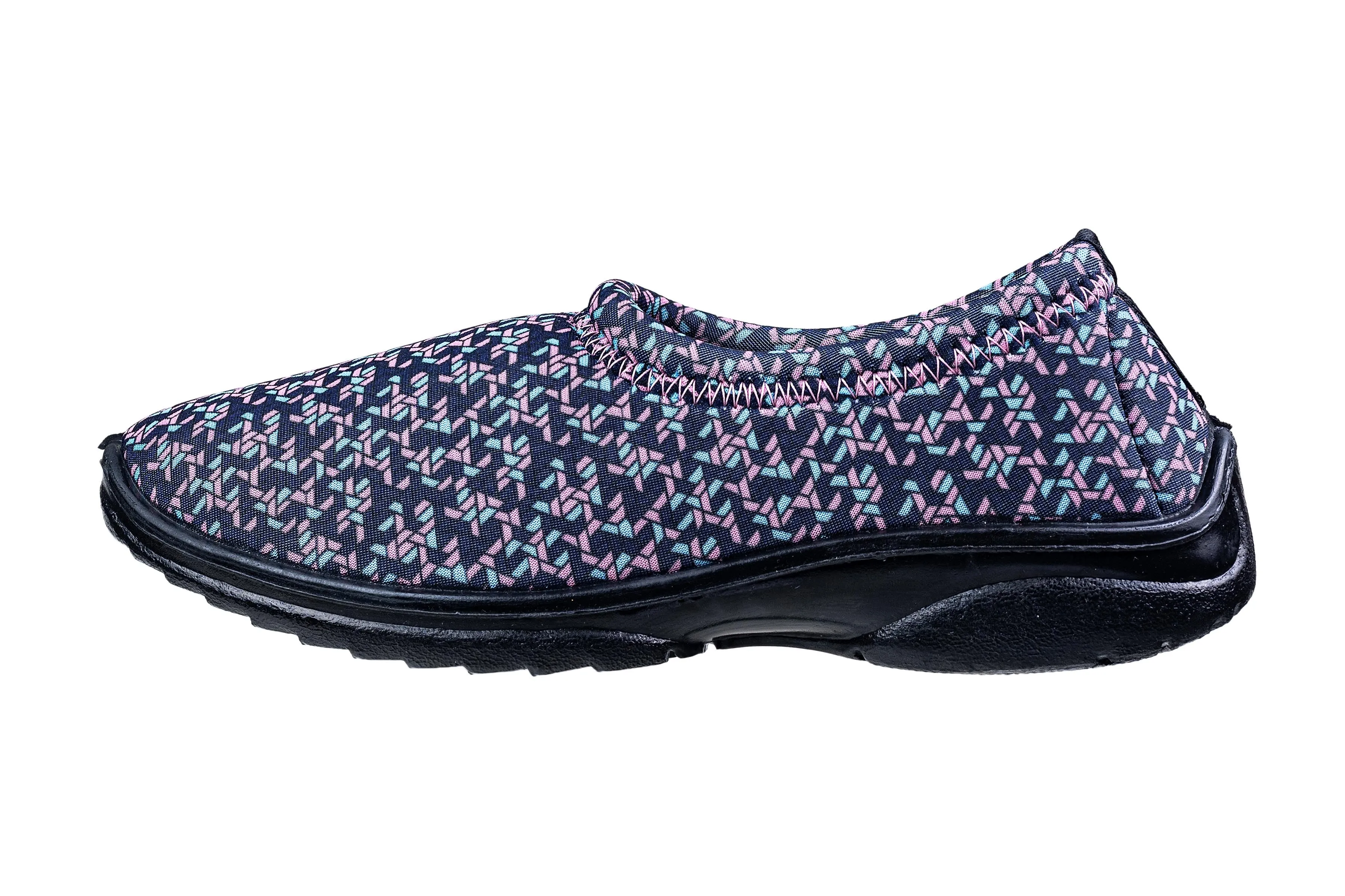Titas Ladies Blue / Pink Print Canvas Shoe