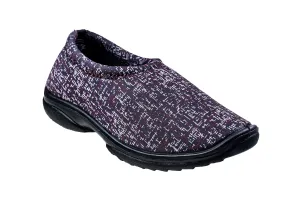 Titas Ladies Brown / White Print Canvas Shoe