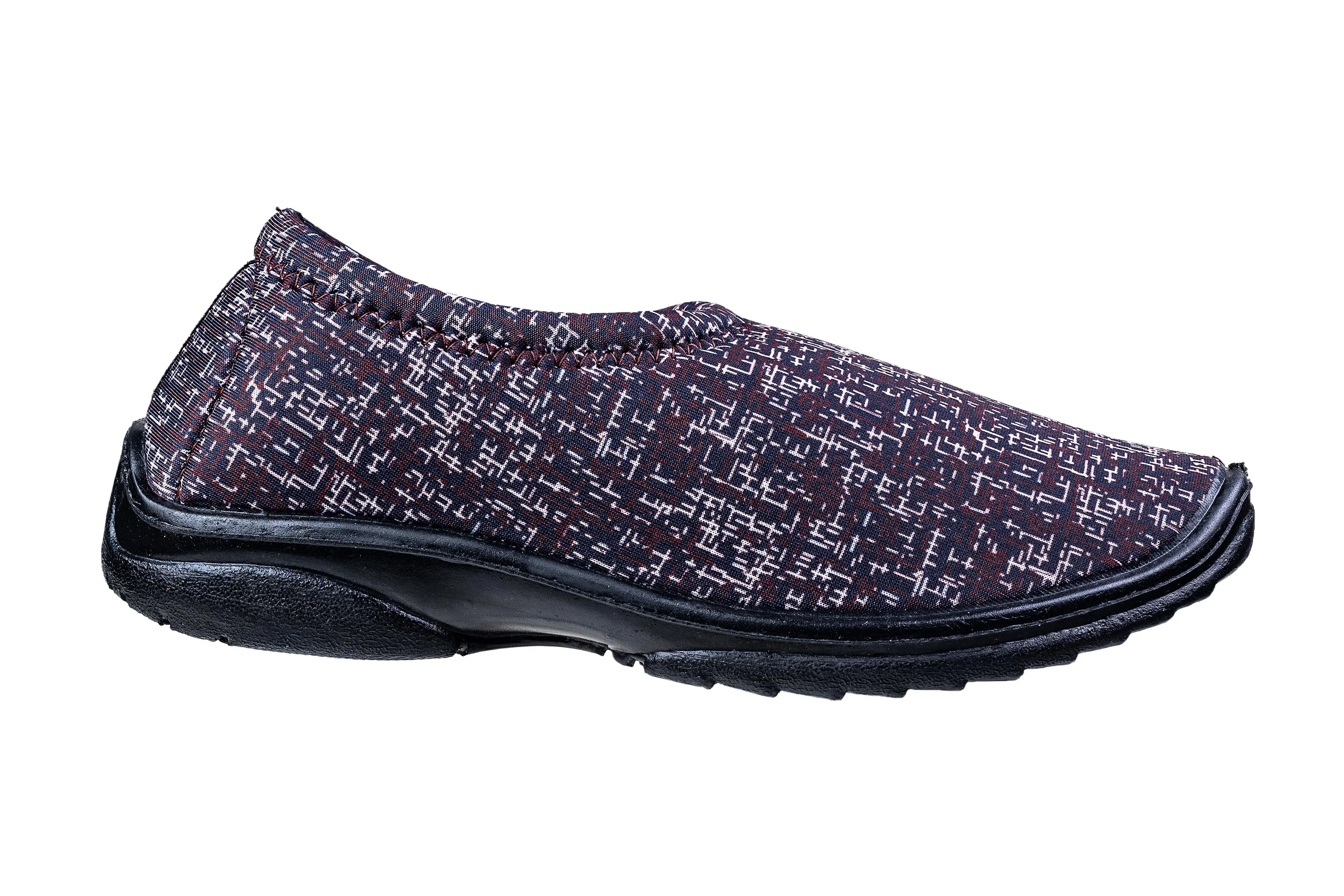 Titas Ladies Brown / White Print Canvas Shoe