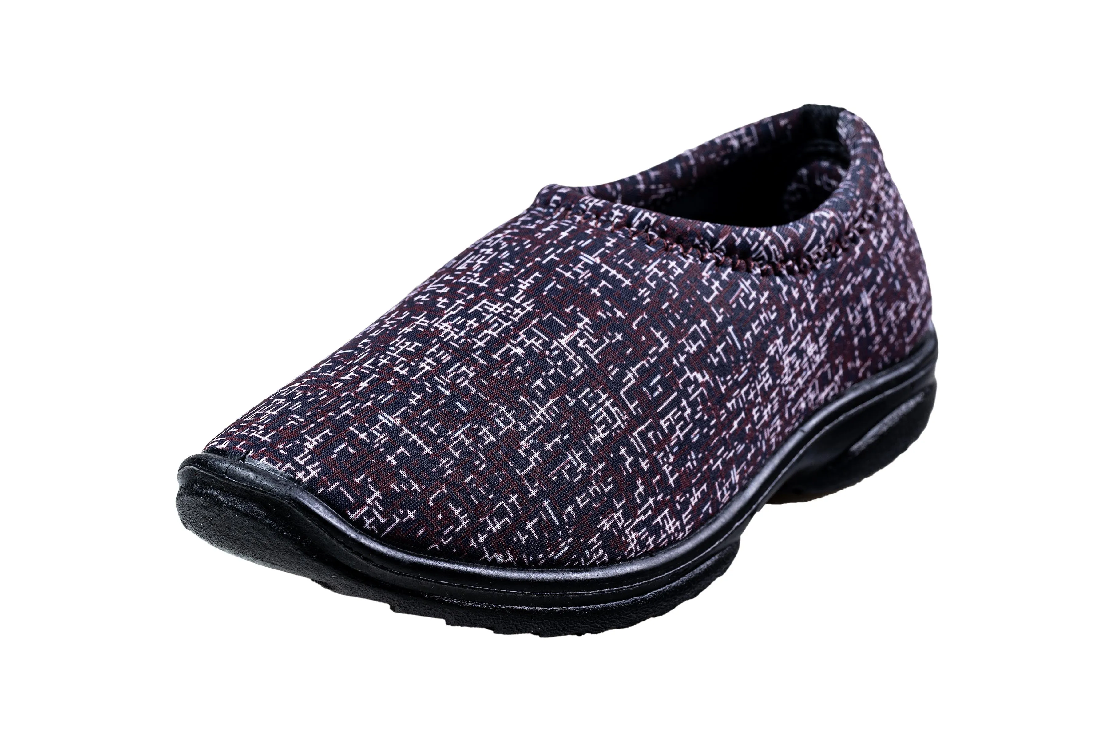 Titas Ladies Brown / White Print Canvas Shoe