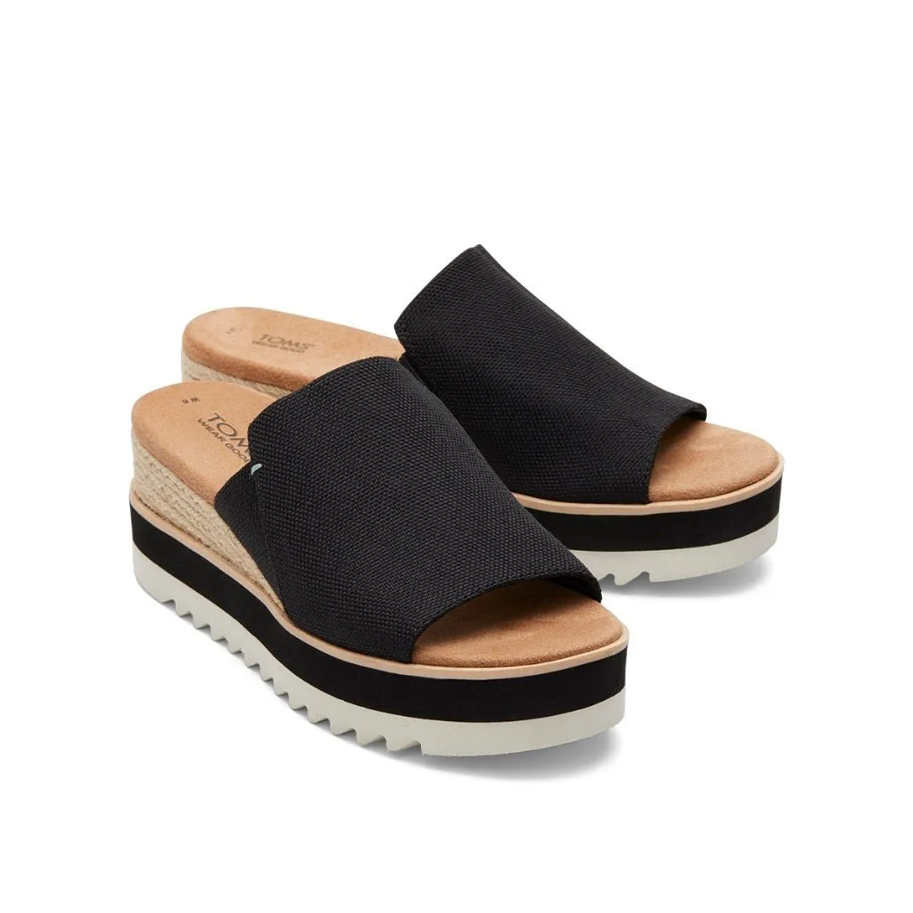 Toms Diana Mule Women - Black Heavy Canvas