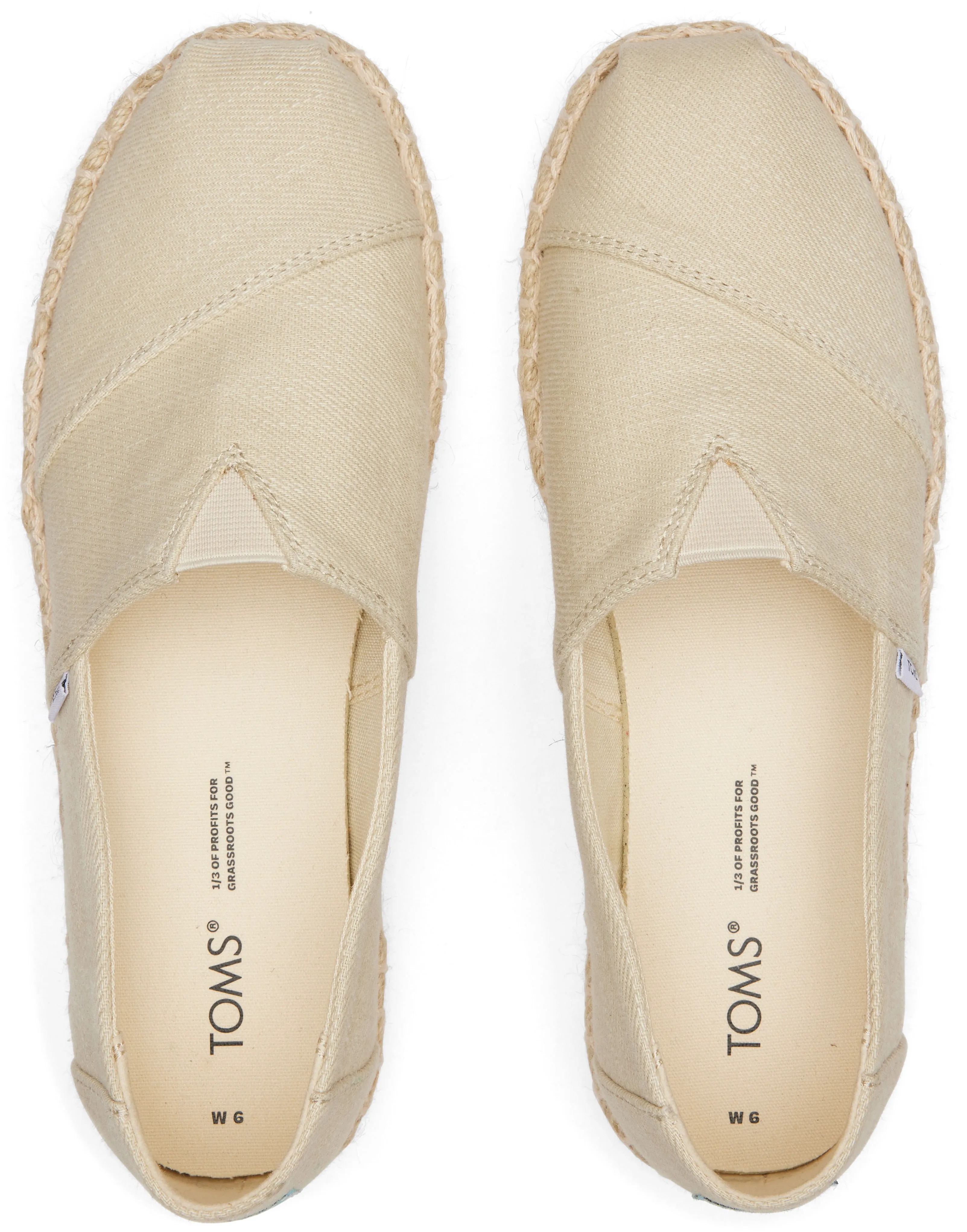 Toms Women Alpargata Platform Rope Natural Heavy Twill