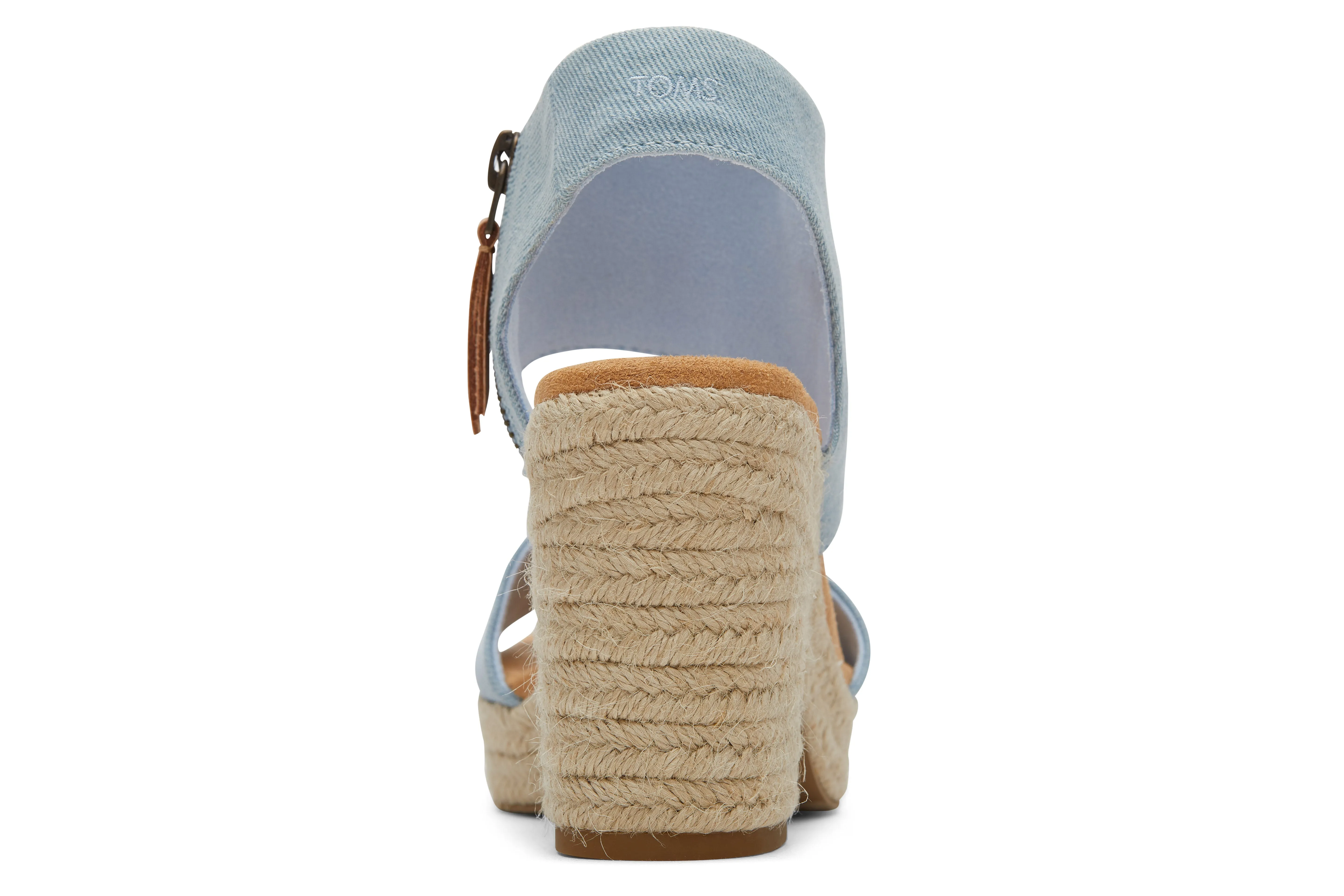 Toms Women Majorca Platform Pastel Blue Washed Denim