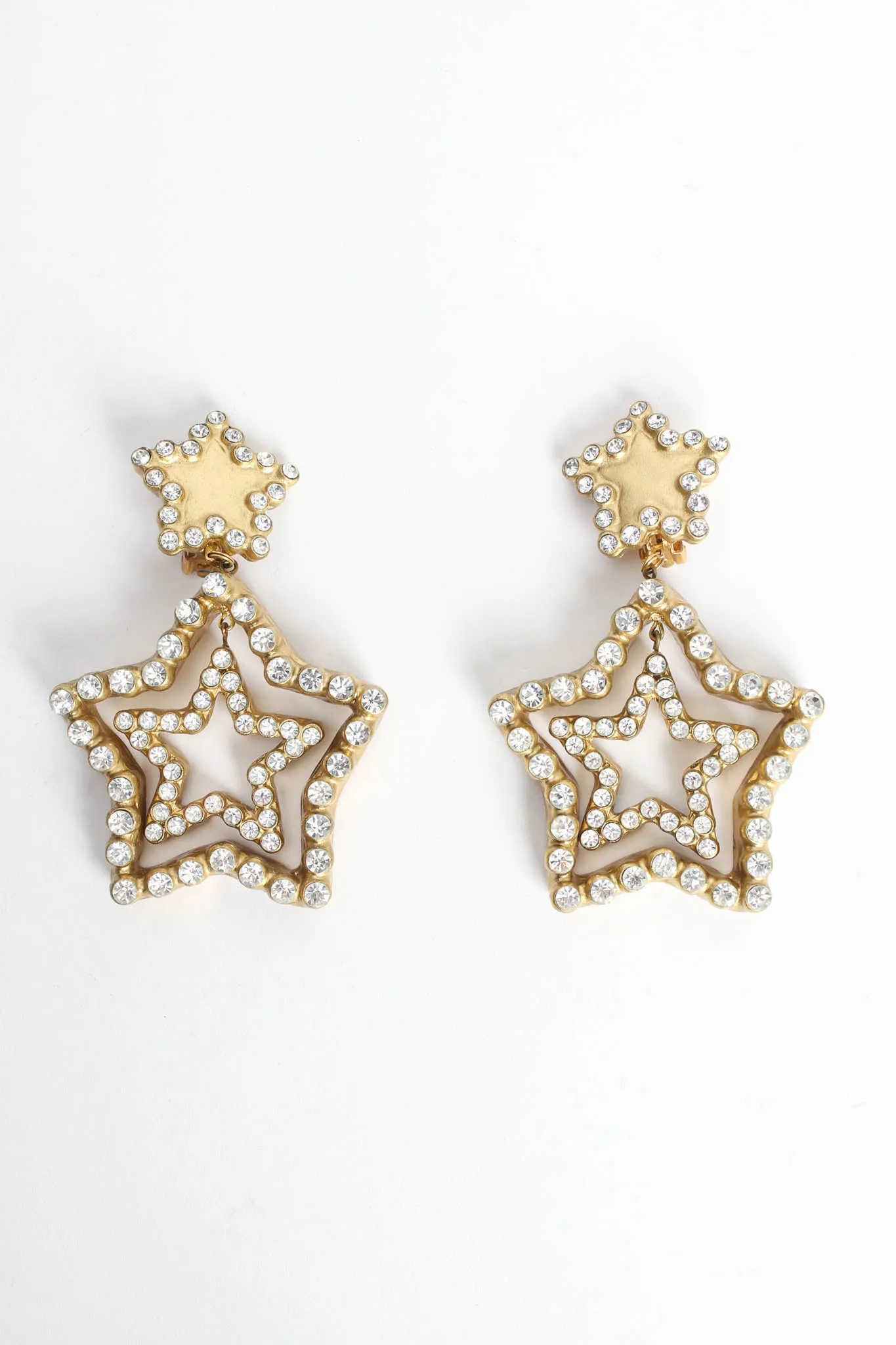 Triple Star Rhinestone Earrings