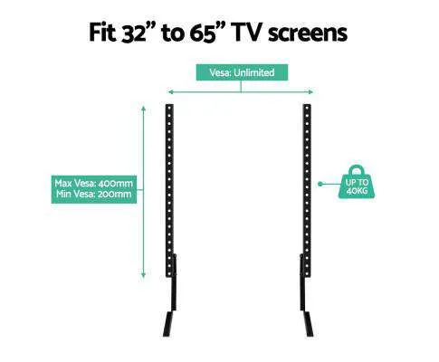 TV Mount Stand Bracket Riser Universal Table Top Desktop 32 to 65 Inch