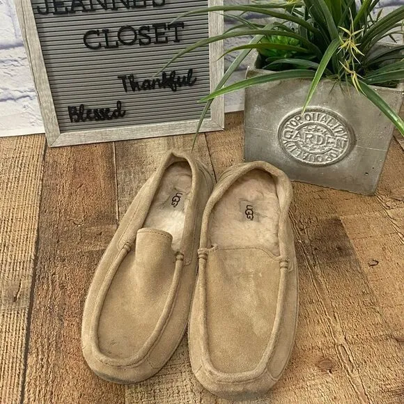 UGG ASCOT PINNACLE SAND SHEARLING HORWEEN LEATHER SHOE US 9