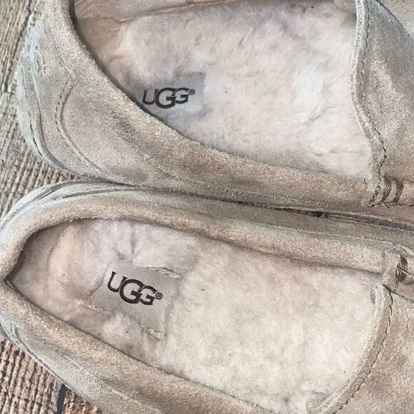 UGG ASCOT PINNACLE SAND SHEARLING HORWEEN LEATHER SHOE US 9