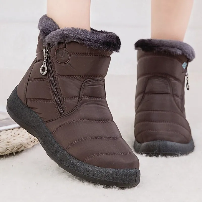 Waterproof Winter Zippier Ankle Boots