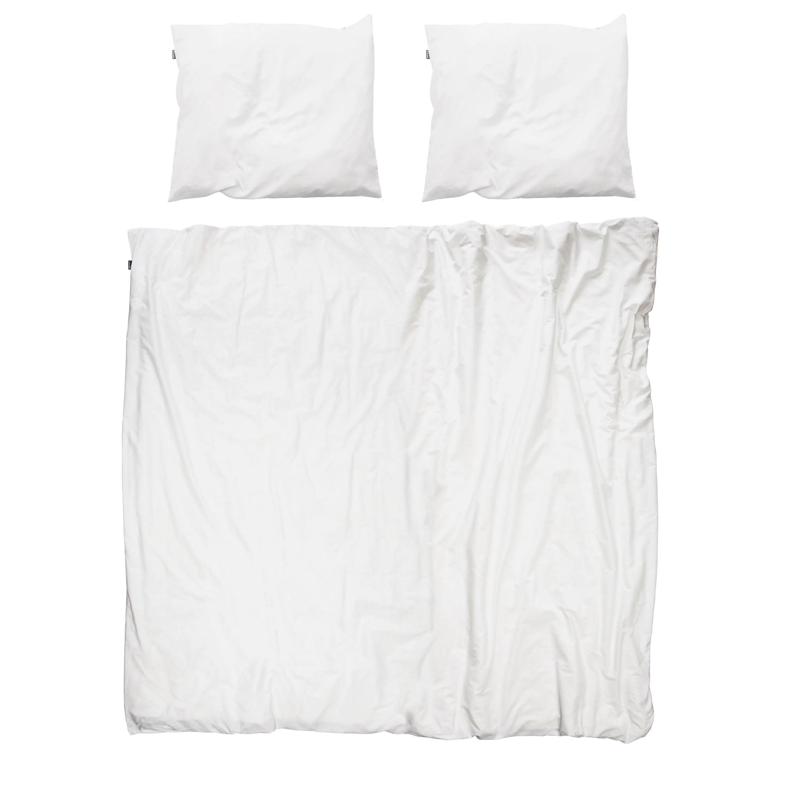 White dekbedovertrek flanel